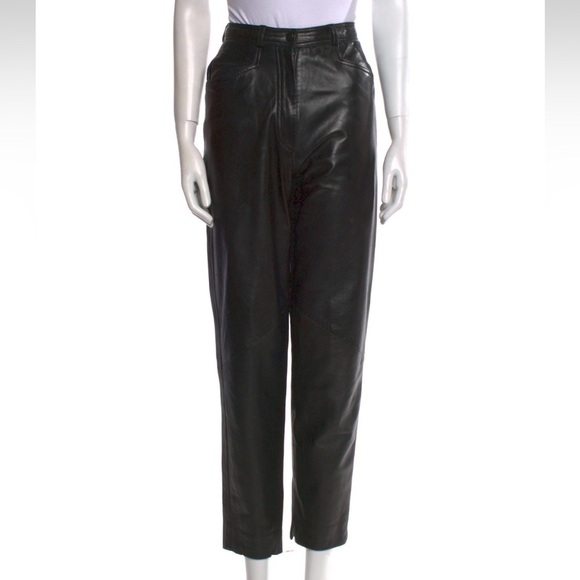 Vakko Pants - Vakko Straight Leg Leather Pants
